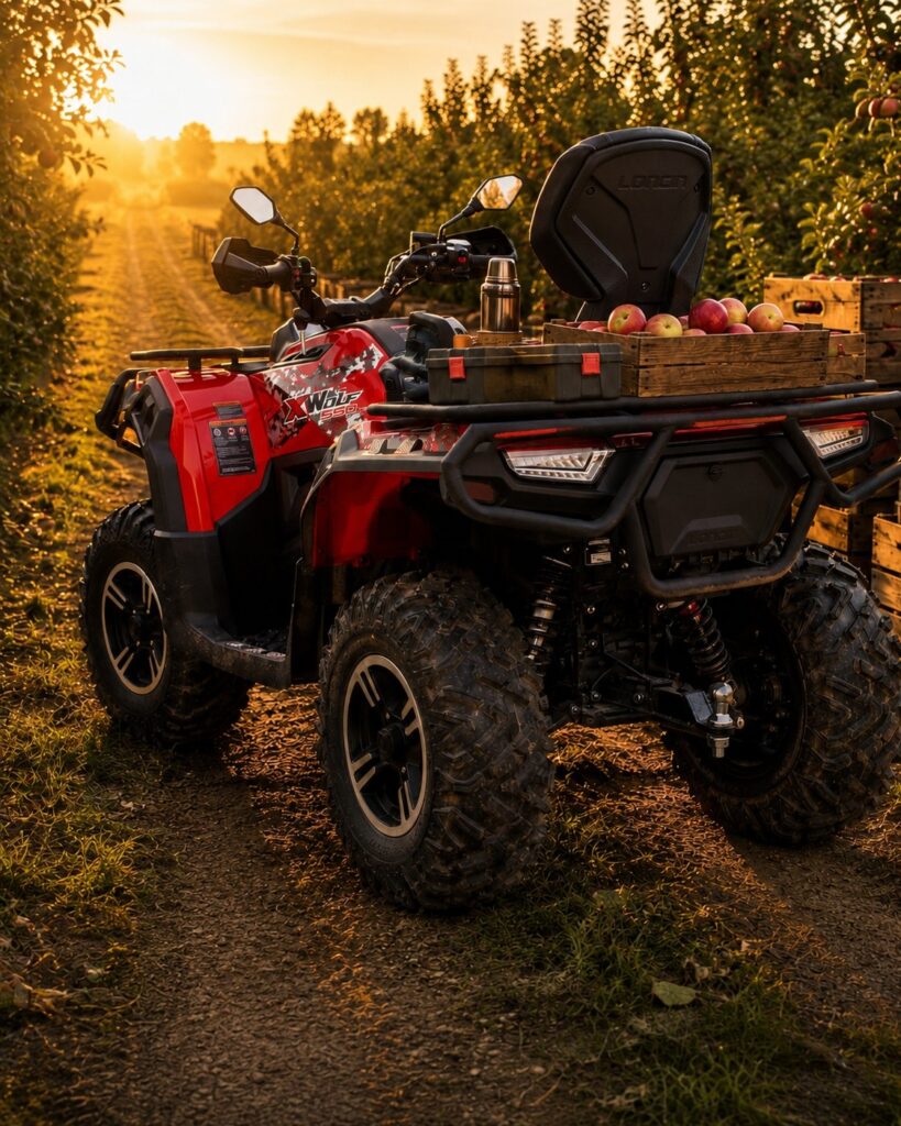 The Double Life of LONCIN XWolf550L: Workhorse by Day, Adventure Machine by Weekend 2 Application of LONCIN XWolf550L in Orchards