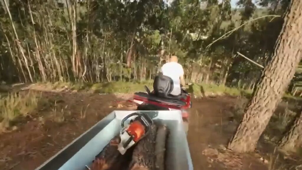 How LONCIN ORV Became One of China's Leading ATV Manufacturers? 5 LONCIN ATV is transporting timber in the forest.