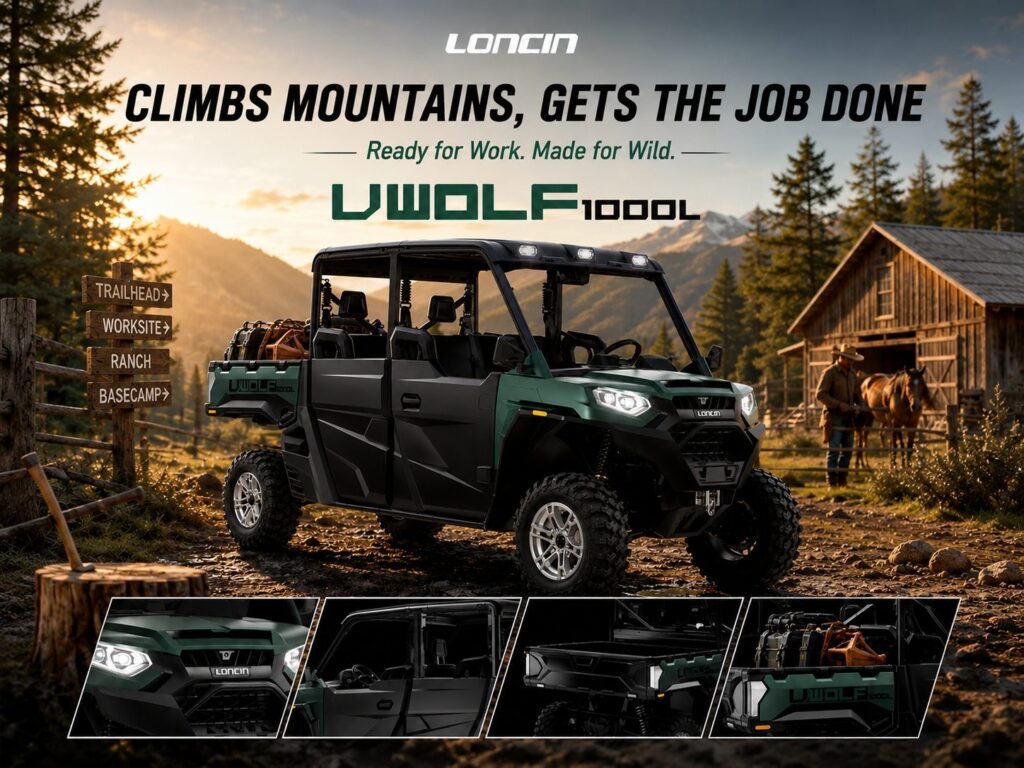 LONCIN UWolf1000L Unleashes its Power in a Variety of Scenarios 5 LONCIN UWolf1000L large cargo bed carrying tools and equipment