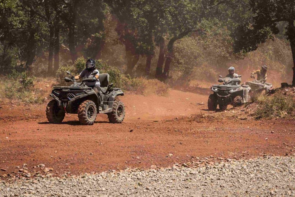 How to Choose a Hunting ATV for Different Terrains? 2 LONCIN XWOLF700L hunting ATV climbing steep and rocky mountain slopes